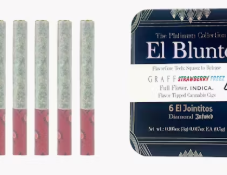 EL BLUNTO - Infused Prerolls - Graff Strawberry Freez - Diamond El Jointitos - 6PK - 3G