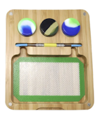 Bamboo Rolling Tray w/ Dab Accessories