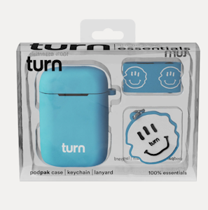 TURN - Smiley Blue Silicone PodPak Case