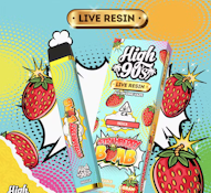 HIGH 90s 1G Strawberry Bomb Live Resin Disposable