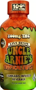 UNCLE ARNIE'S - [Uncle Arnie's] Beverage 8oz - 100mg - Live Resin Tropical Twist (H)