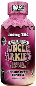 UNCLE ARNIE'S - [Uncle Arnie's] Live Resin Beverage 8oz - 100mg - Raspberry Lemonade (H)