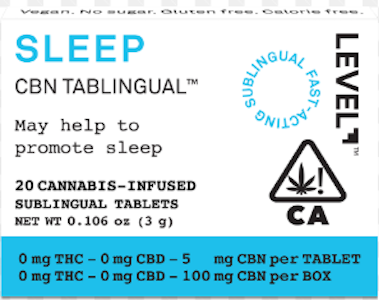 LEVEL - [Level] Protab - 5mg - 20ct - Tablingual Sleep CBN