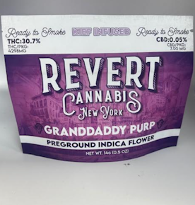 Revert | Kief Infused | Ground Flower - Granddaddy Purp | 14g