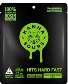 KANHA - [Kanha] Live Rosin Gummies - 100mg - Sour Melon Rush (H) Main Image
