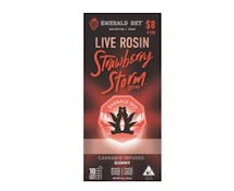 Strawberry Storm (Live Rosin) - Single Gummy - 100mg (H) - Emerald Sky