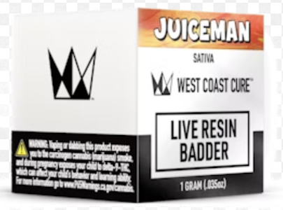 WEST COAST CURE - WCC Live Resin Badder 1g - Juiceman 82%