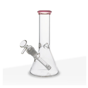 Water Pipe 4mm Color Trim Beaker 8.5" Jade Pink