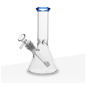 Water Pipe 4mm Color Trim Beaker 8.5" Blue