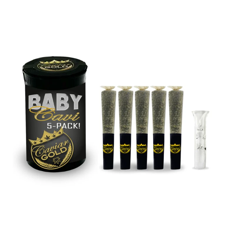 Caviar Gold - Baby Cavi - 5pk Infused Prerolls - The G.O.A.T Main Image