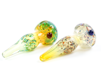LuvBuds - LuvBuds - Fumed and Fritted Hand Pipe - 4"