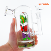 SirEEL - 7" Butterfly Bliss Glycerin Bong with Flower Bowl