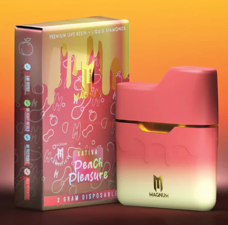 Magnum - Peach Pleasure - 2g Live Resin + Liquid Diamonds Disposable (Magnum) Main Image