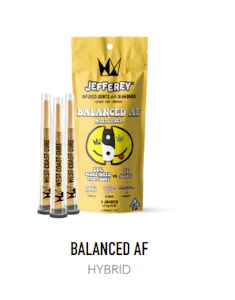 West Coast Cure - Balanced AF | 3.6g | Jeffery CUREjoint | West Coast Cure