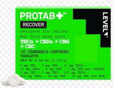 Level | Edible | Recover Protab+ | THCa+CBDa+CBG+CBC | 10-pack | 4mg