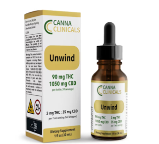 Canna Clinicals | Tincture - Unwind | 90mg