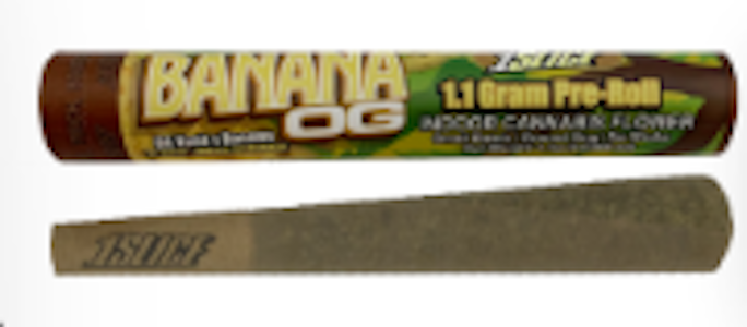 1Slice - 1Slice - Banana OG - 25.50% THC - 1.1g - Pre-Roll