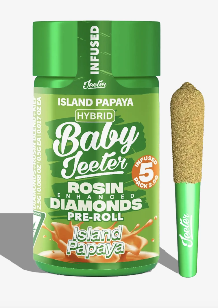 Jeeter - Island Papaya (H) | Infused Pre-roll Pack | Baby Jeeter Main Image