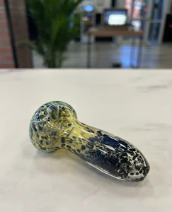 Khan's Glass - Spotted Blue Glass Pipe