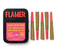 FLAMER | Sasha Colby Kush | 2.5G 5PK Infused Prerolls