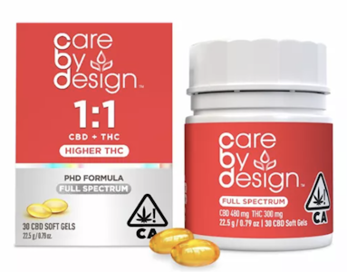 CARE BY DESIGN - CBD 1:1 Caps 300MG (30 Count) - Care By Design