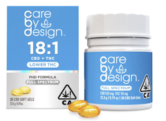 CBD 18:1 Caps 10mg (30 Count) - Care By Design