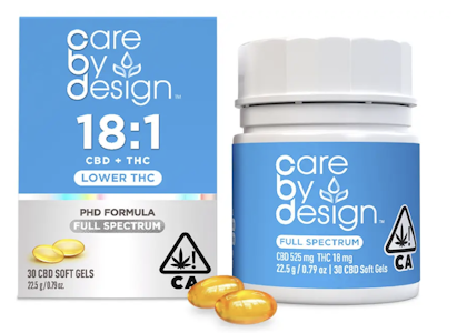 CARE BY DESIGN - CBD 18:1 Caps 10mg (30 Count) - Care By Design