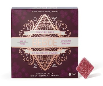 BEBOE - Downtime Blackberry 1:1 THC:CBD 20pk Gummies - 100mg