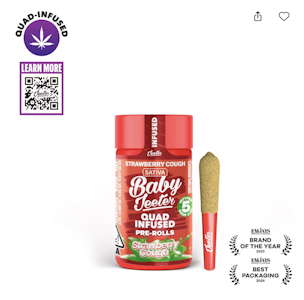 JEETER - Strawberry Cough - Quad Infused Prerolls - 5pk - 2.5g