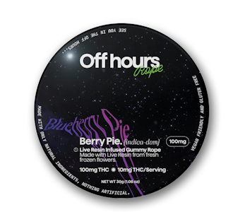 OFF HOURS - Berry Pie - 100mg Live Resin Rope Gummy