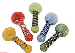 4" Spiral Color Hand Pipe - Design And Color May Vary