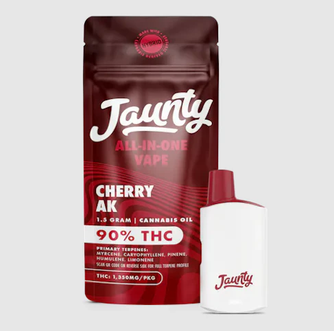 Jaunty - Cherry AK -Hybrid- 90.00% THC | 1.5g All-In-One AIO (Vaporizer) | Jaunty -I3 Middle