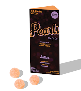 GRON - Orange Yuzu | Hash Rosin | Gummies | 10pk/100mg (Pearls by Gron)