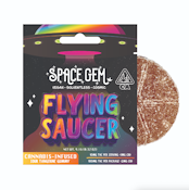 SPACE GEM 100mg SWEET Pink Lemonade Flying Saucer Gummy Single