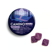 Kiva | Camino Gummies (10ct) | Sour Blackberry Dream 1:1:1 THC:CBD:CBN |100mg