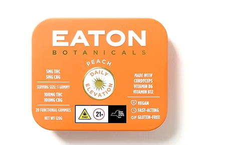 Eaton Botanicals | Edibles | Gummies - Peach Daily | 100mg