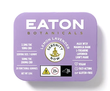 EATON BOTANICALS - Eaton Botanicals | Edibles | Gummies - Lemon Lavender Serenity | 100mg