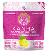 [Kanha] Gummies - 200mg - Pink Lemonade 1:1 (CBD:THC)