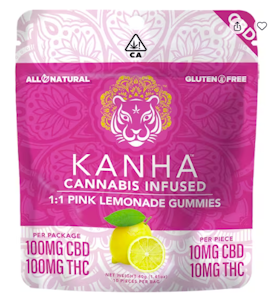KANHA - [Kanha] Gummies - 200mg - Pink Lemonade 1:1 (CBD:THC)