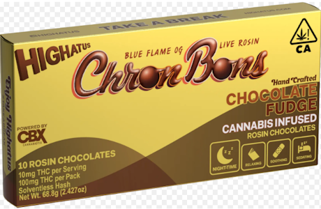 HIGHATUS - [Highatus] Solventless Hash Rosin Chronbons -  Chocolate Fudge - 100mg -  (H)