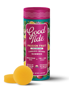 GOOD TIMES - Sleep | Passionfruit | THC:CBD:CBN | Single-Strain Rosin | Gummies | 10pk/100mg (Good Tide)