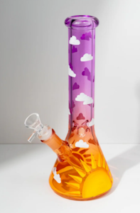 CANNA STYLE - Hand-Painted Sunset Bong 10"