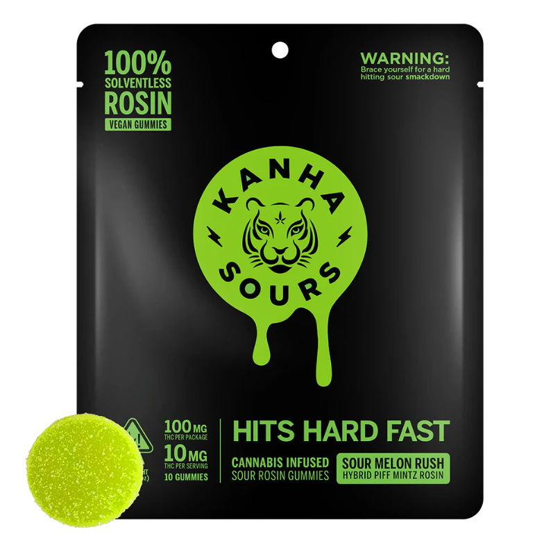 KANHA - Kanha NANO - 100mg Solventless Rosin Gummies - Sour Melon Rush Main Image