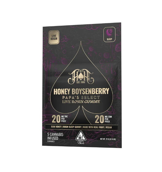 Heavy Hitters - Heavy Hitters - 1:1 THC:CBN  Live Rosin Gummies - Honey Boysenberry Main Image