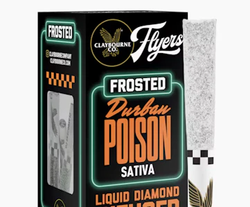 CLAYBOURNE CO. - CLAYBOURNE - Infused Prerolls - Durban Poison - Frosted Flyers - 5PK - 2.5G