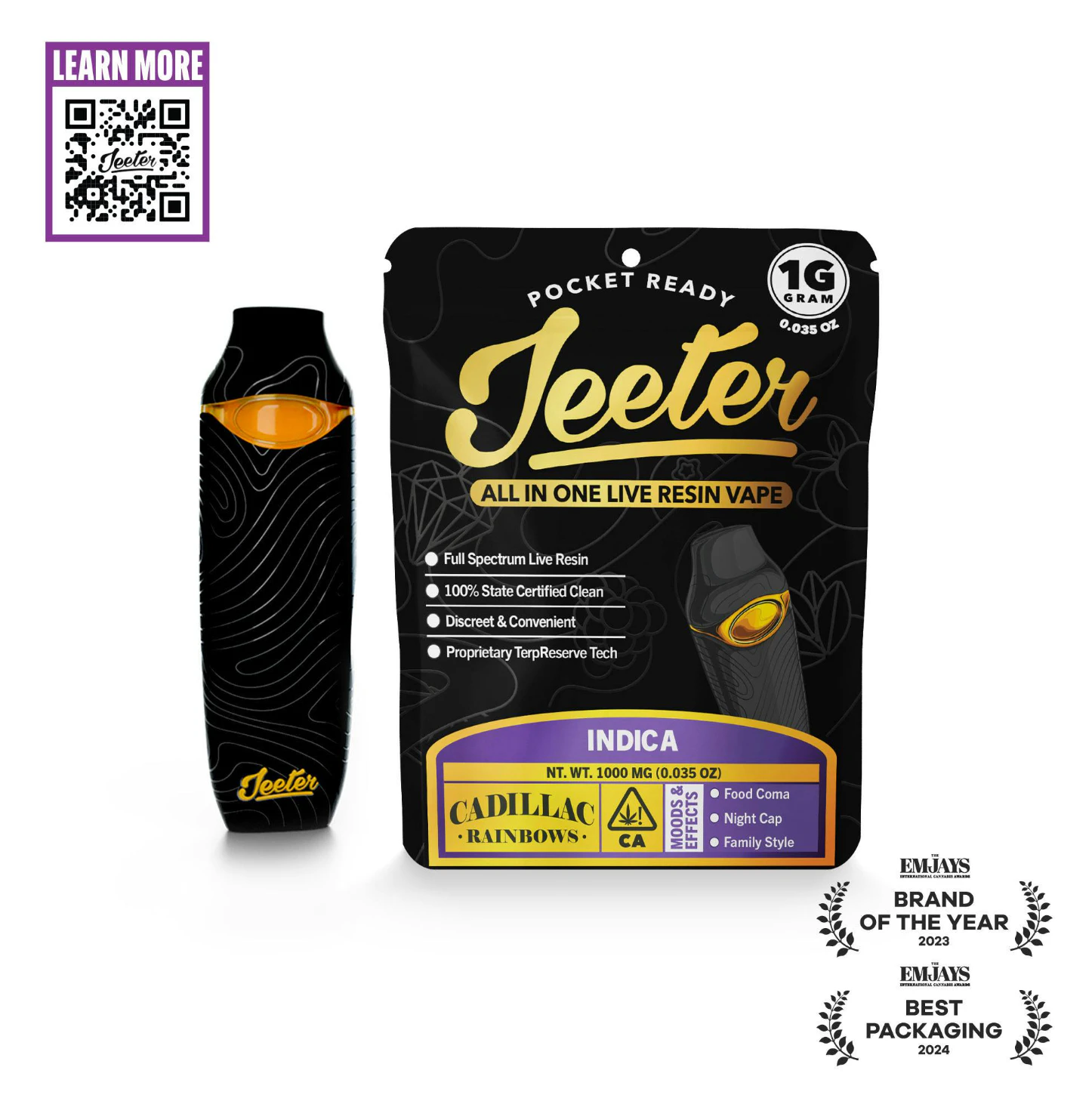 Jeeter - Jeeter - 1g Live Resin AIO - Cadillac Rainbows Main Image