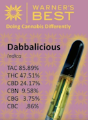 Dabbalicious | High CBD | Full Spectrum Distillate | 510 Vape Cart | 1g