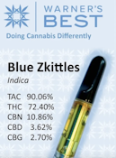 Blue Zkittles | High CBN | Full Spectrum Distillate | 510 Vape Cart | 1g