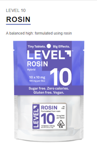 LEVEL - LEVEL - Capsules - Hybrid - 10 - Rosin - 10PK - 100MG