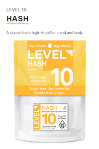 LEVEL - LEVEL - Capsules - Hybrid - 10 - Hash - 10PK - 100MG